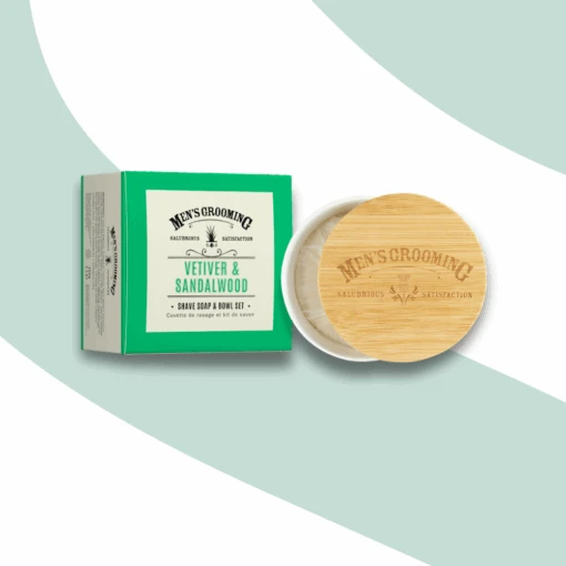 Vetiver &Sandalwood Shave Soap &Bowl Set