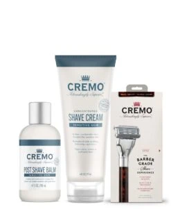 Barber Grade Shave Gift Set – Sensitive Skin -PureVibe Store Sensitive Shave Balm Tortoise Razor Giftset 03